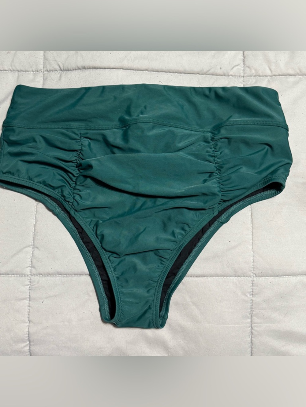 High-Rise Ruched Cheeky Swim Bottom - - Picture 4 of 6